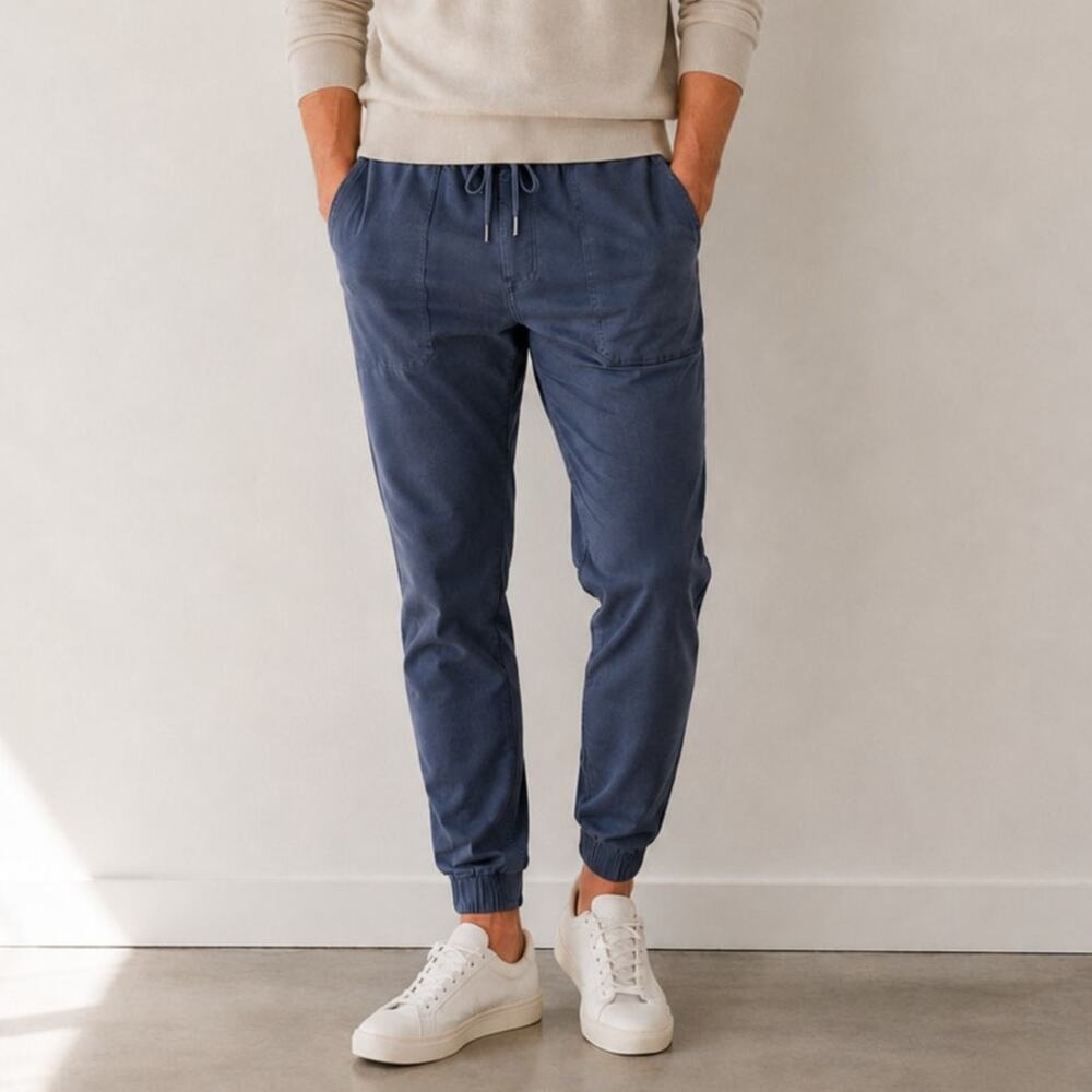 Grayers Premium Trousers Navy Cargo Jogger Pants Stretch Casual Men's Size Large
